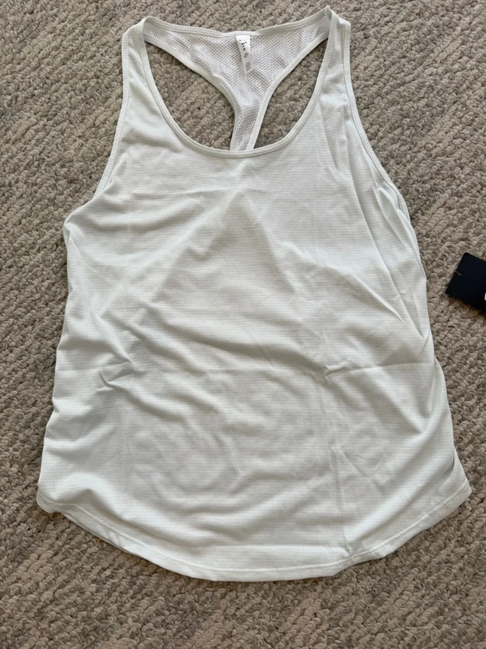 Under Armour White Racerback Tank Top Small Athleisure Gym Workout Active - Picture 3 of 10